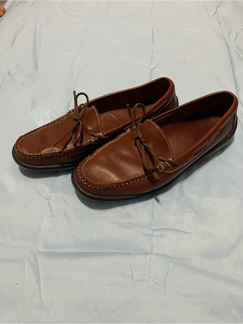 Cole Haan Country Mens Leather Boat Shoes Brown 10.5